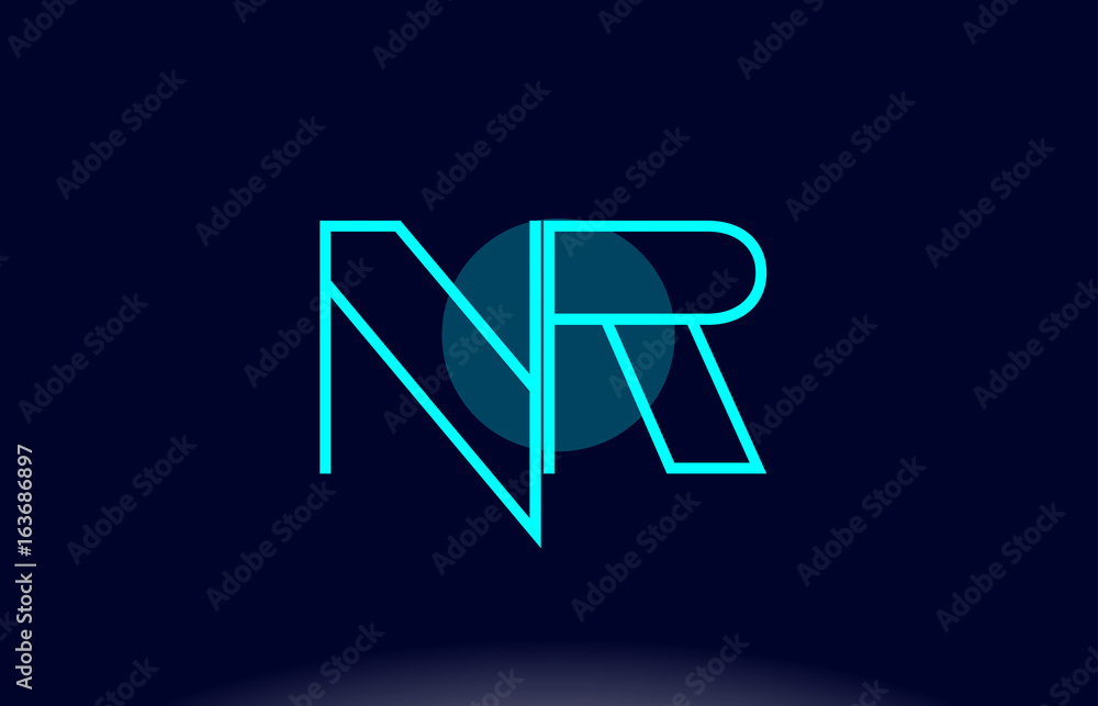 nr n r blue line circle alphabet letter logo icon template vector design nr n r blue line circle alphabet letter logo icon template vector design