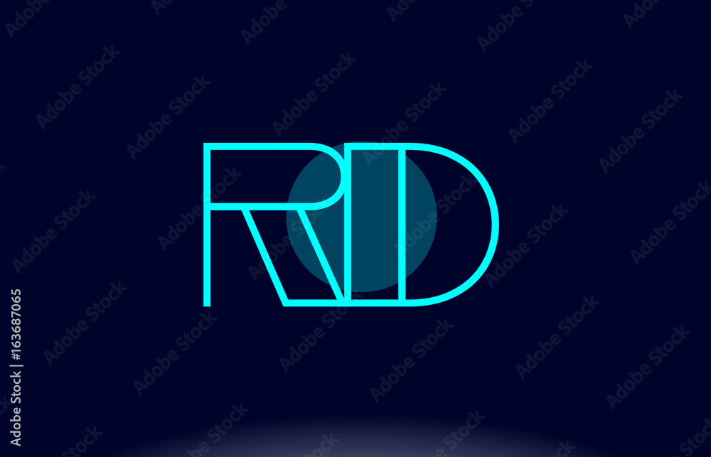 rd r d blue line circle alphabet letter logo icon template vector design rd r d blue line circle alphabet letter logo icon template vector design