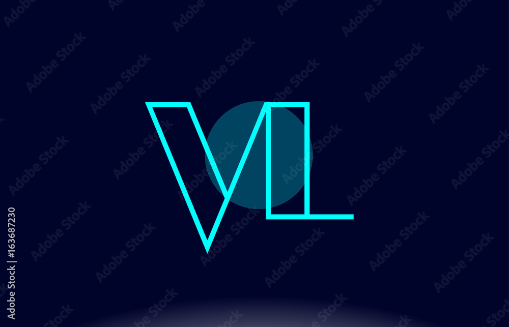vl v l blue line circle alphabet letter logo icon template vector design vl v l blue line circle alphabet letter logo icon template vector design