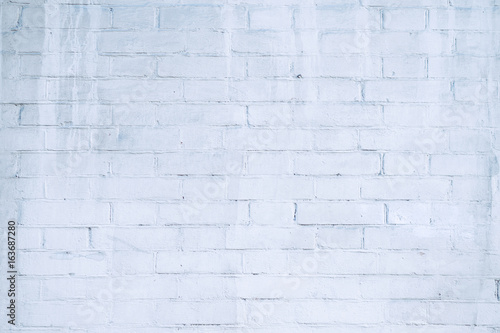 Old painted white brick wall background