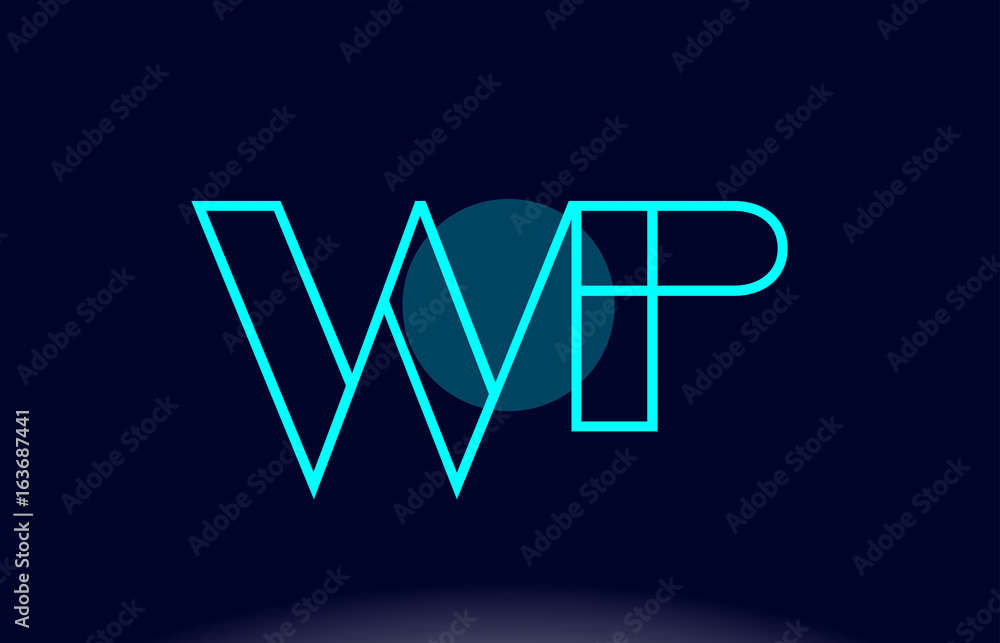 wp w p blue line circle alphabet letter logo icon template vector design wp w p blue line circle alphabet letter logo icon template vector design