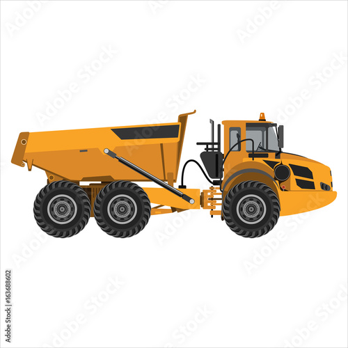 powerful articulated dump truck
