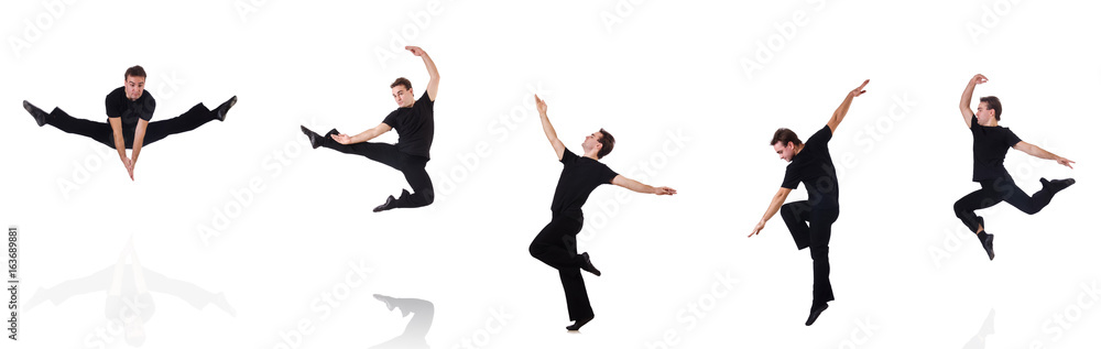 Dancer isolated on the white background Dancer isolated on the white background