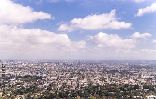 Los Angeles  the business center of California. City panorama  aerial view