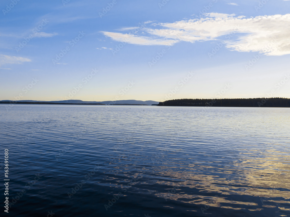 Typical Finnish Lake View. Shot in Karelia, Finland