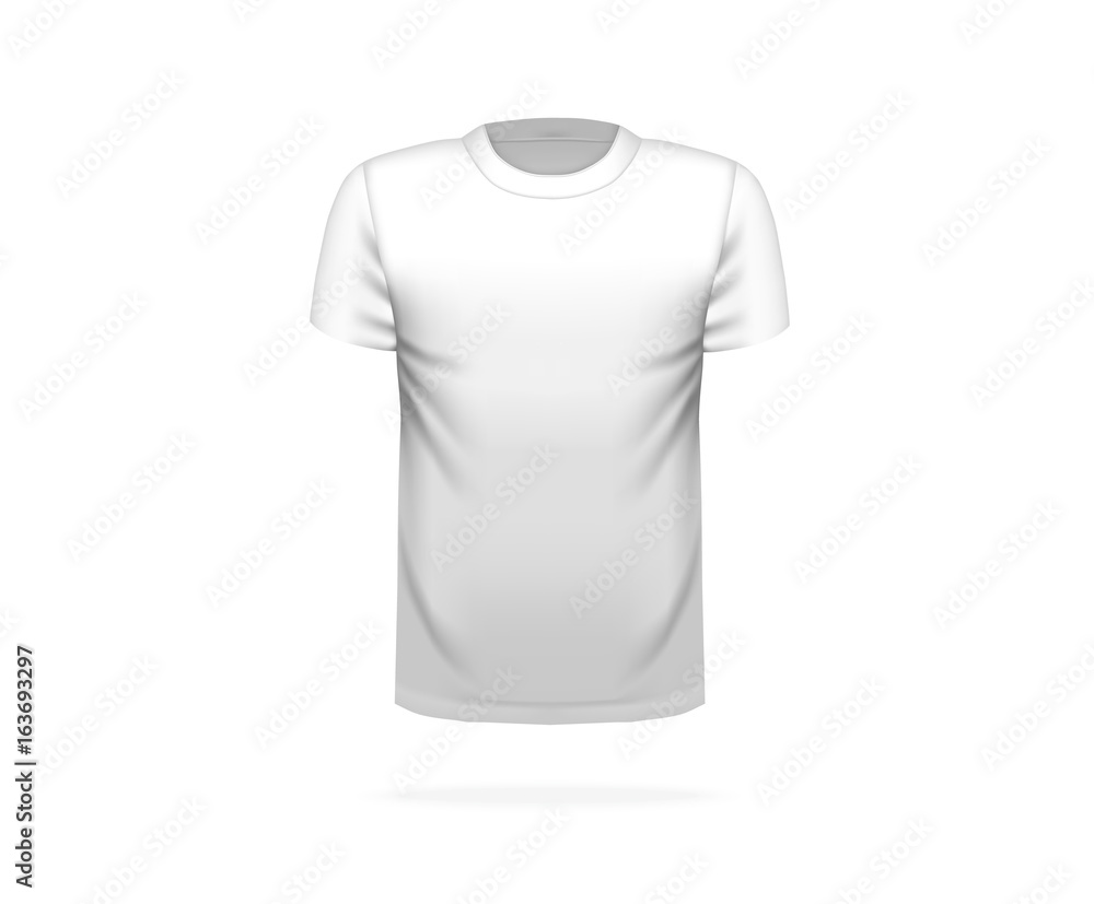Photorealistic white men's t-shirt. Photorealistic white men's t-shirt.