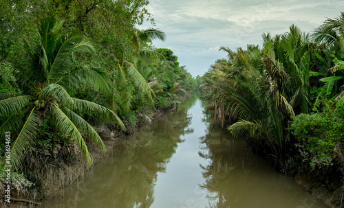 a narrow channel Mekong Delta Vietnam