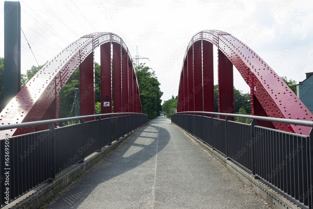 Fototapeta An old railway bridge, now for bicycles