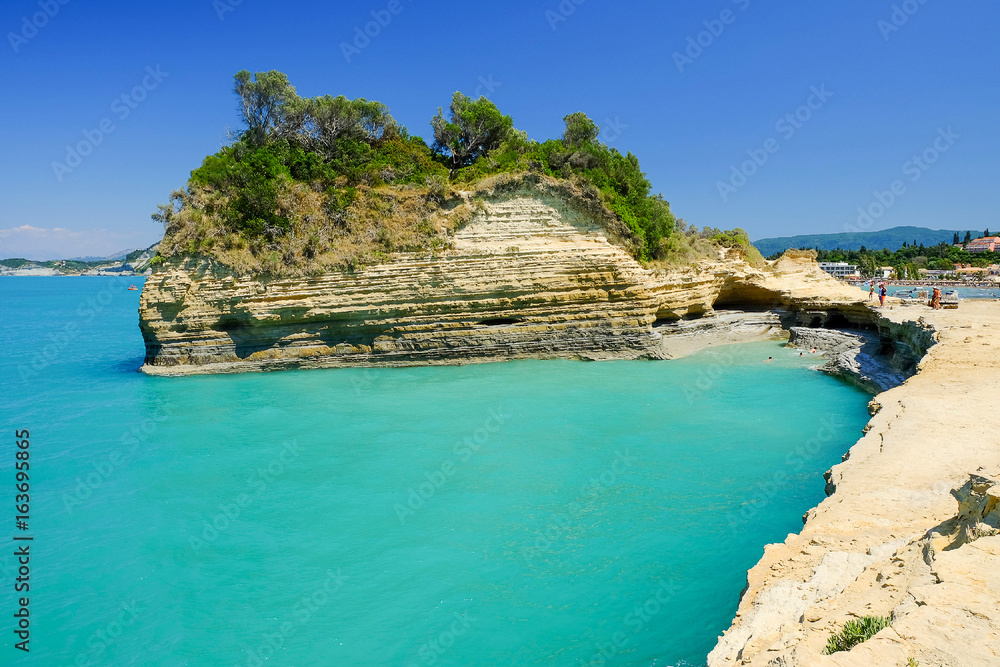 Sidari beach on the island Corfu, Greece.