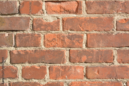 Background of red bricks