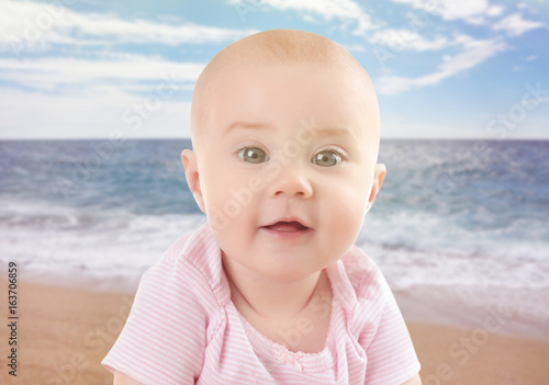 Portrait of adorable baby o...
