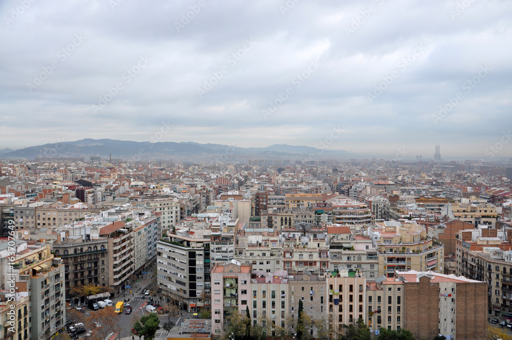 Fototapeta premium Barcelona skyline