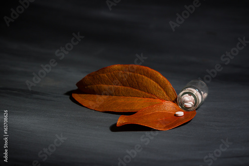pharmaceutical dark concept with special pills