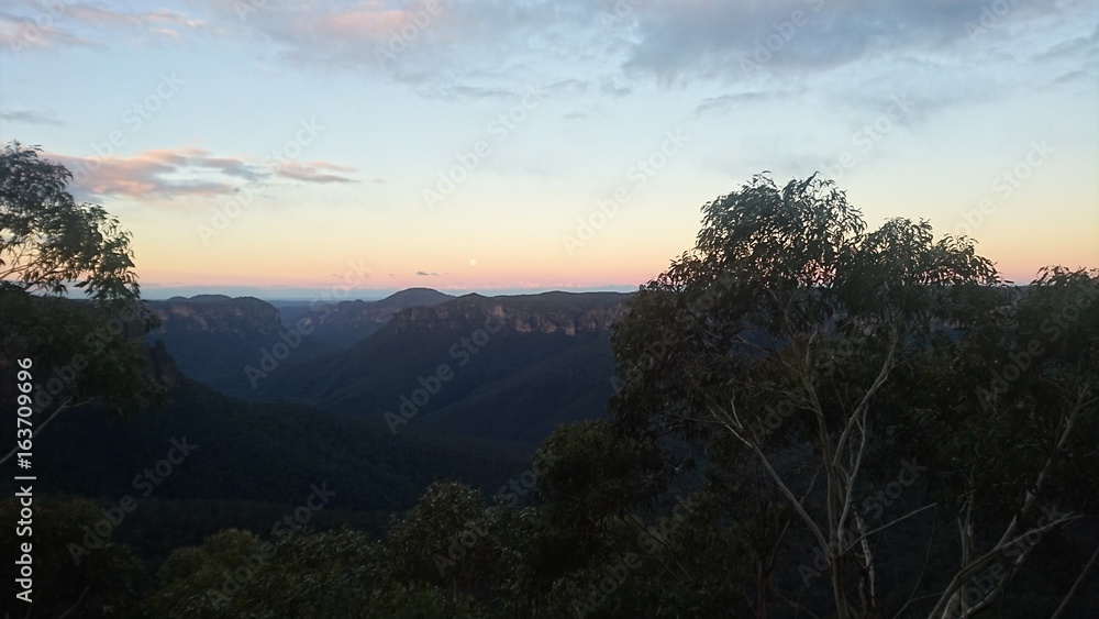 coucher de soleil blue mountains coucher de soleil blue mountains