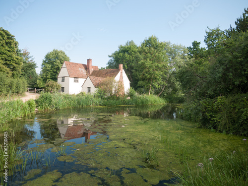 Принти на полотні Stunning view of lake river top and willy lott's cottage