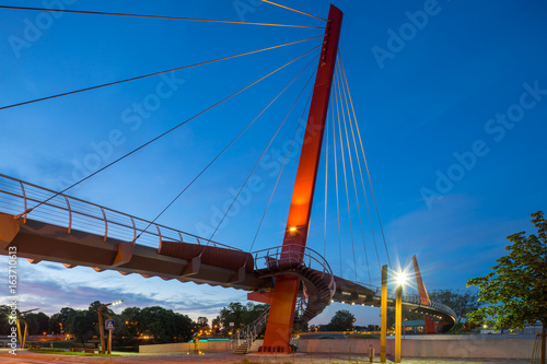 Jelgava, Bridge. New pedestrian cable-stayed bridge in Jelgava.
