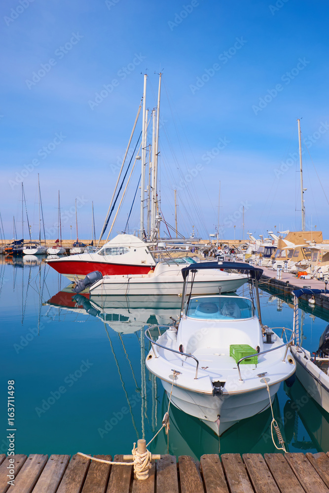 Yachts in Latchi harbour, Cyprus,