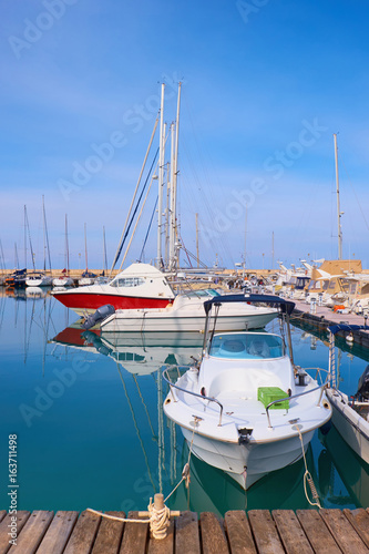 Yachts in Latchi harbour  Cyprus 