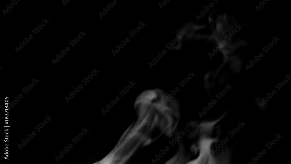 Smoke on a black background in slow motion