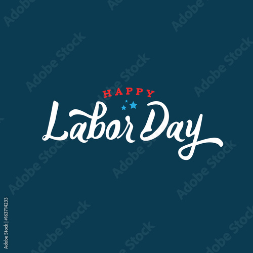 Happy Labor Day Text Vector