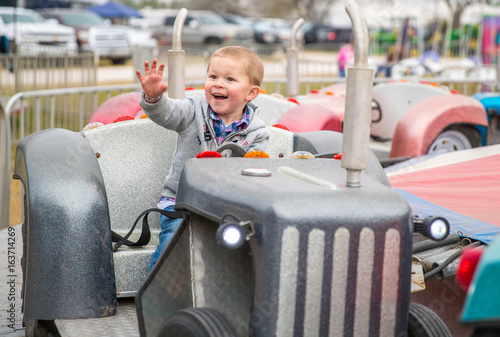 Cash Cotton enjoying a ride at the Willacy County Fair photo