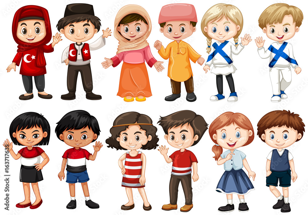 Children from different countries