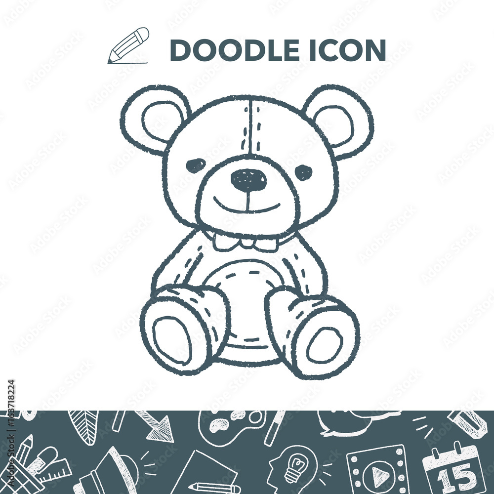 Obraz premium bear doodle