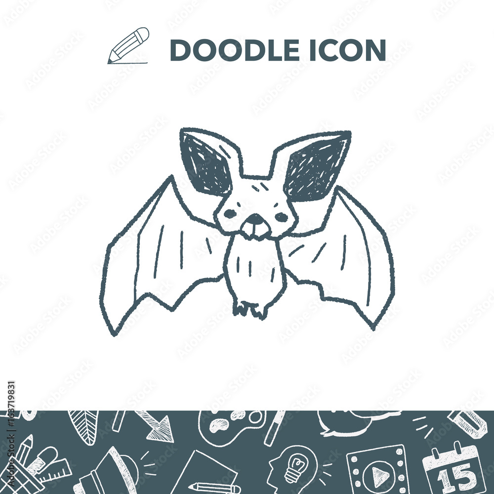 Obraz premium bat doodle