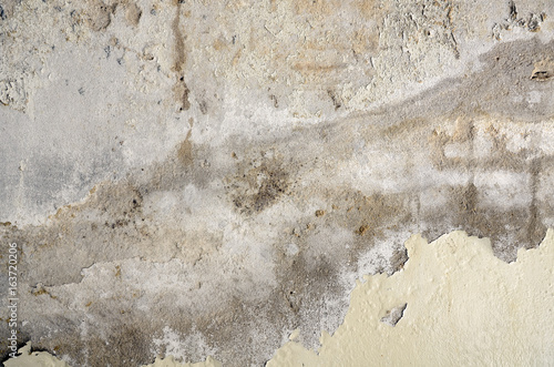 Old and deteriorate concrete wall.