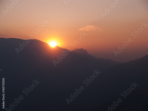 sunrise over mountain