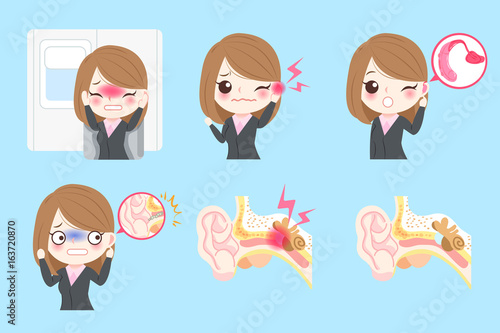 bussinessowman with tinnitus