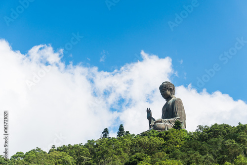 Tian tan buddha of po lin monastery in lantau island hongkong china
