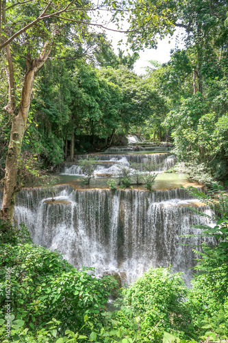 Huay Mae khamin waterfall in National Park Srinakarin  Kanchanaburi  western of Thailand