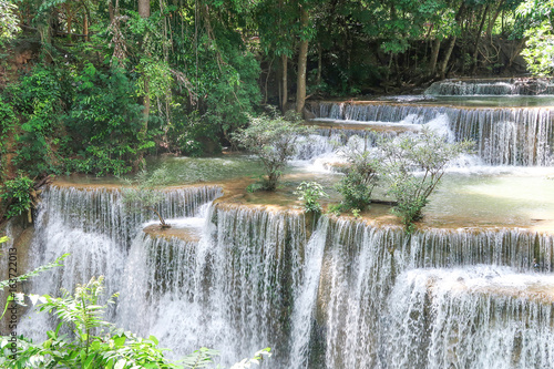 Huay Mae khamin waterfall in National Park Srinakarin  Kanchanaburi  western of Thailand