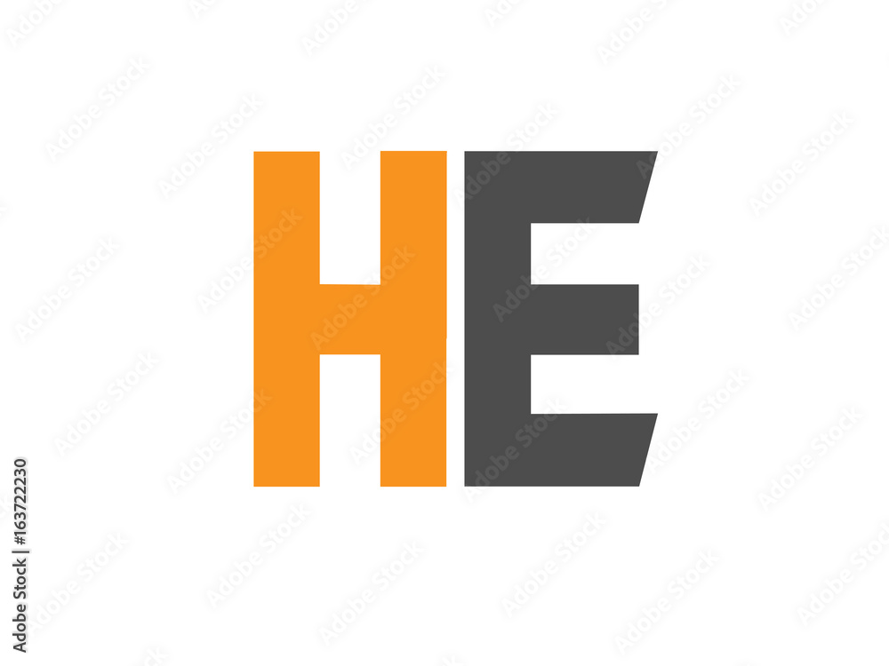 Obraz premium HE Initial Logo for your startup venture