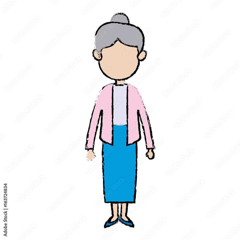 cute grandmother member adult of family cute grandmother member adult of family