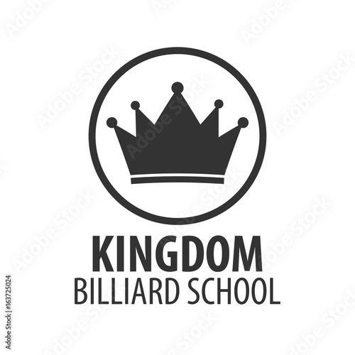 Logo for Billiard school, club or shop. Vector illustration.