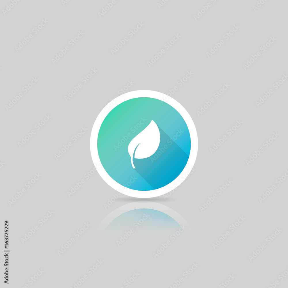 Modern Round Leaf Icon Modern Round Leaf Icon
