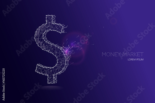 Money symbol of USD currency