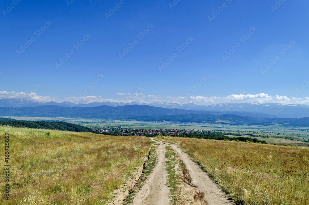 Plana village from above, Plana mountain Bulgaria