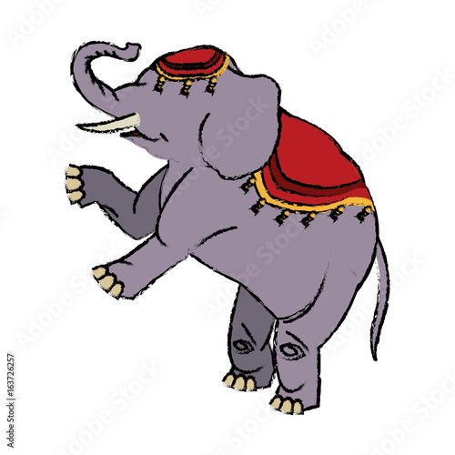 elephant circus entertainment balance icon