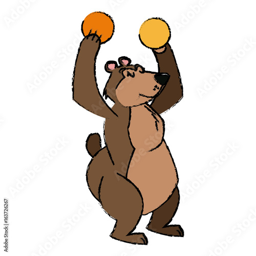 circus bear animal show balls carnival