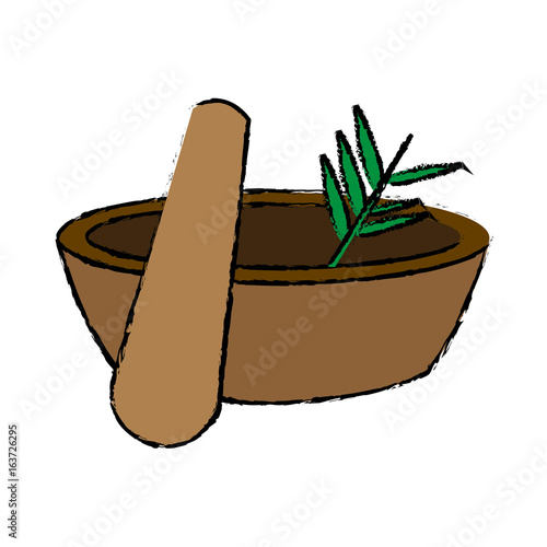 mortar spa herbal nature care treatment