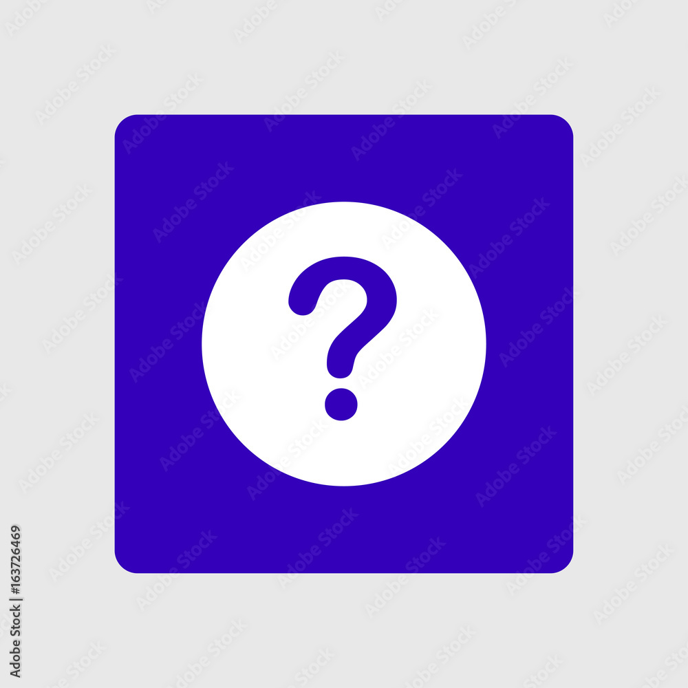 Question mark sign icon. Help symbol. FAQ sign. Flat design style. Question mark sign icon. Help symbol. FAQ sign. Flat design style.