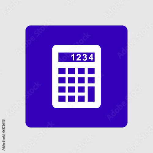 Calculator icon. Calculate the cost price. Flat design style. 