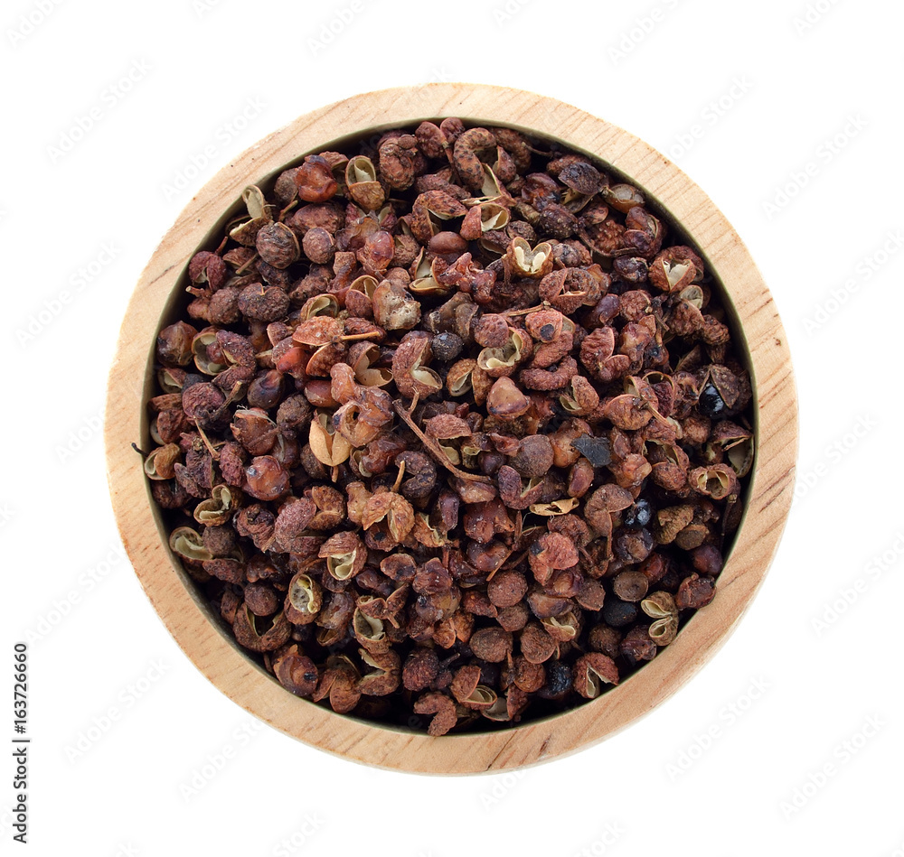 Sichuan pepper isolated on white background Sichuan pepper isolated on white background