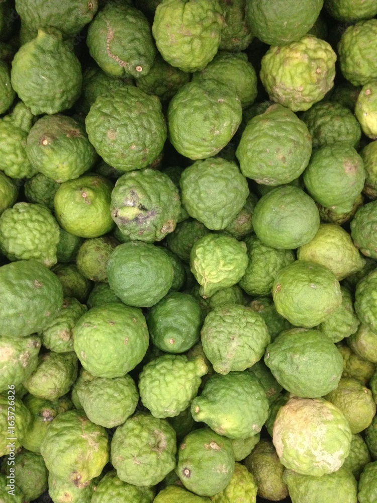 Fototapeta premium Fresh bergamots background.