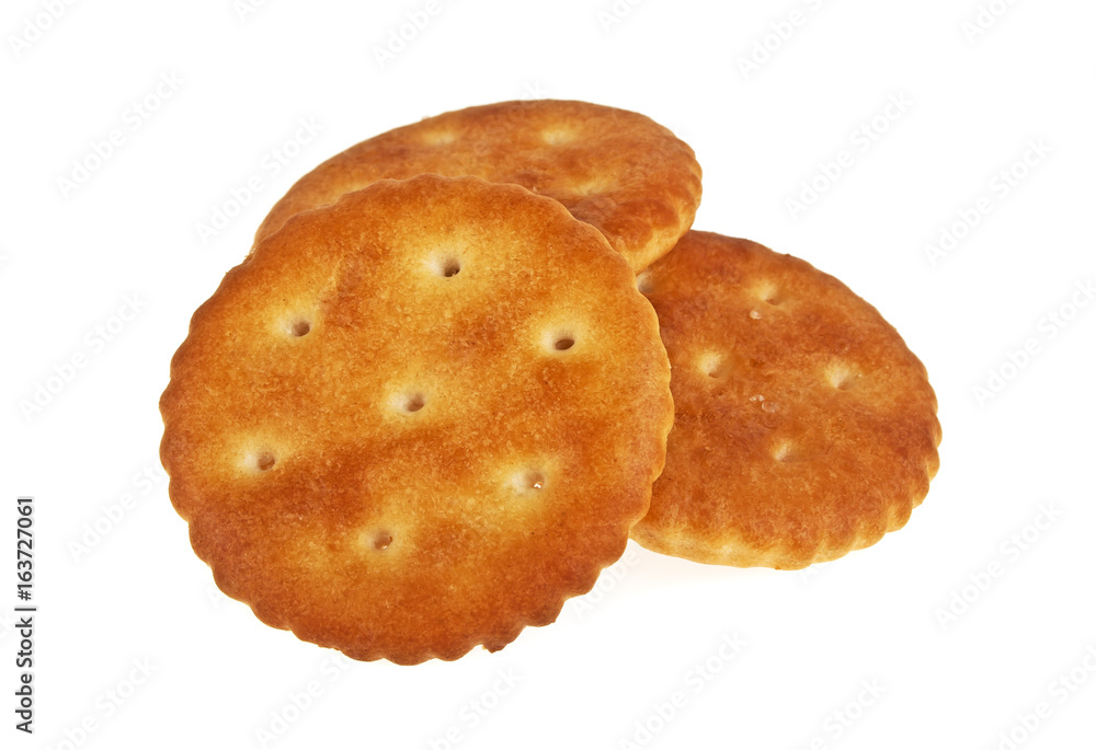 Group of crackers isolated on white background Group of crackers isolated on white background