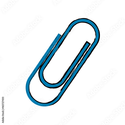 blue clip metal office supply object