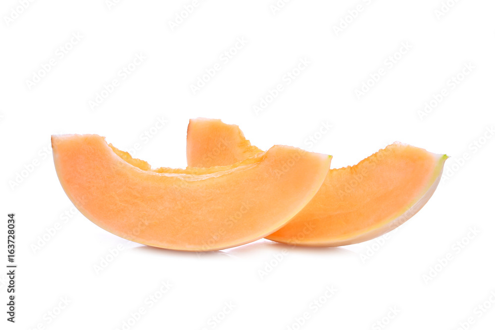 slice of honeydew melon(sunlady) isolated on white background slice of honeydew melon(sunlady) isolated on white background